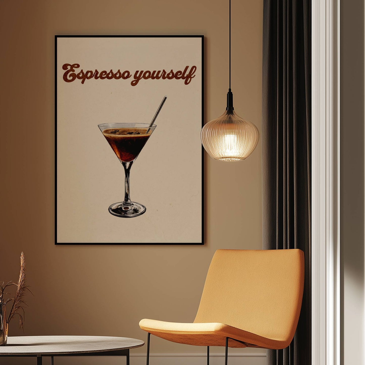 Espresso Martini Print | Coffee Cocktail Wall Art | Bar Cart Decor | Vintage Drink Illustration | Kitchen Art | Home Bar Printable