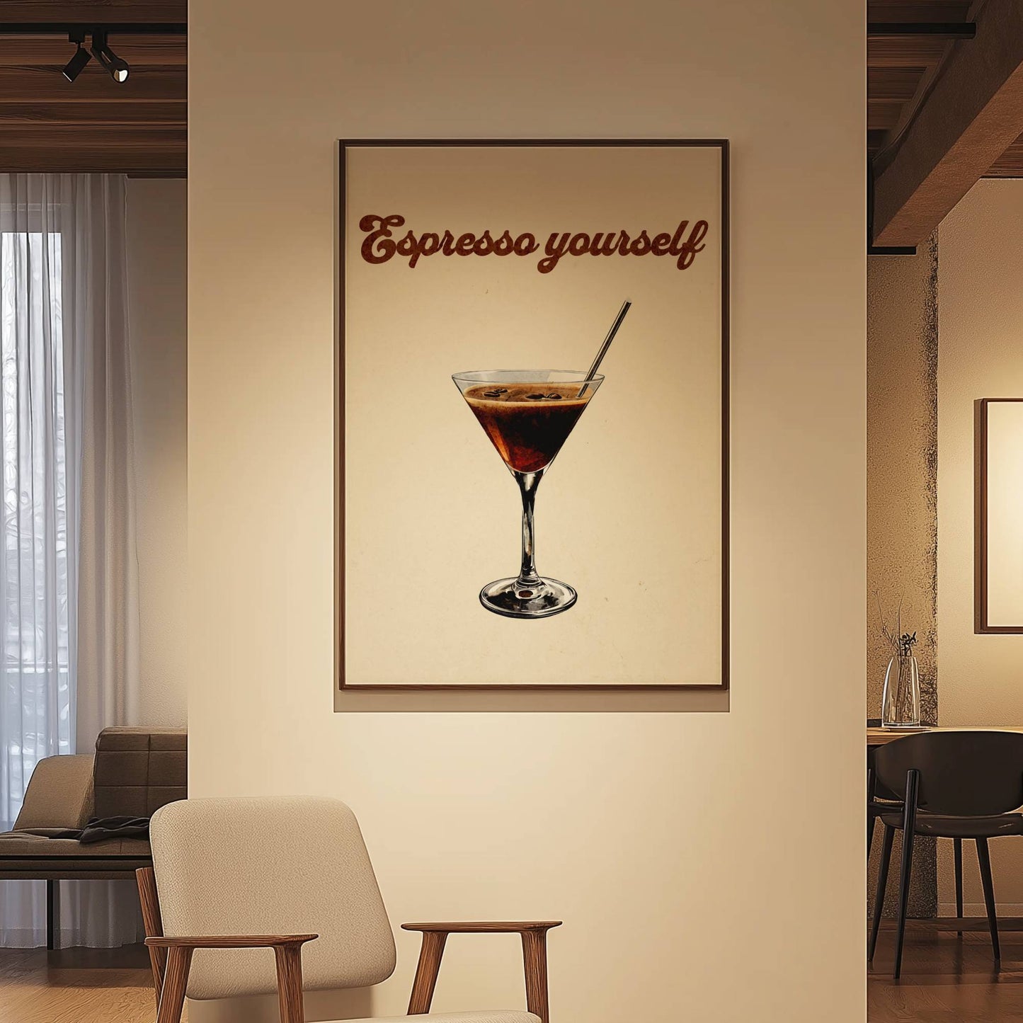 Espresso Martini Print | Coffee Cocktail Wall Art | Bar Cart Decor | Vintage Drink Illustration | Kitchen Art | Home Bar Printable